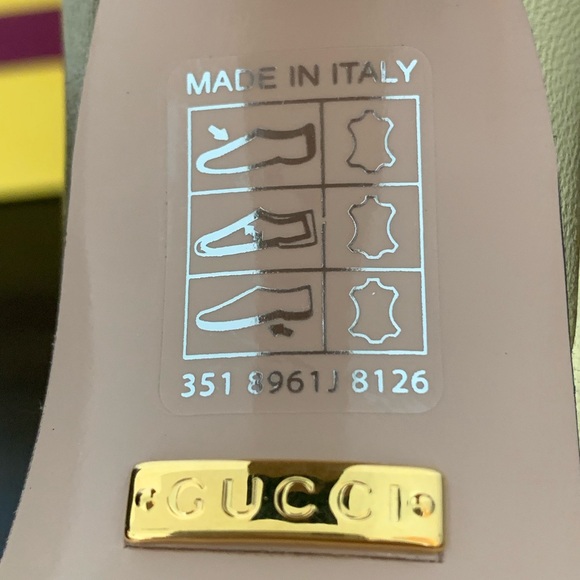 WOMEN'S GUCCI X ADIDAS NAPPA LEATHER MULE, HEEL, SANDAL, SLIDE SIZE 7 US/ 37 IT - Picture 10 of 11